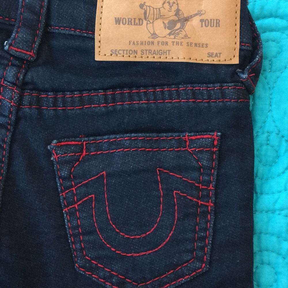 New True religion red stitch straight jeans 12 m